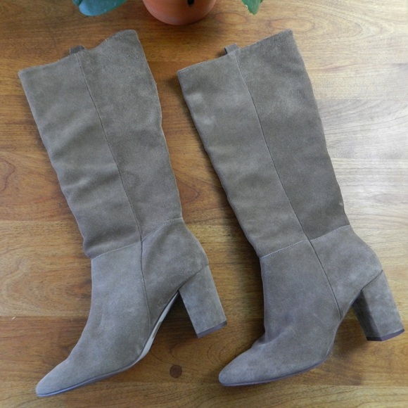 J. Crew Shoes - J. Crew Tan Suede Pull On Knee Boots Size 8.5